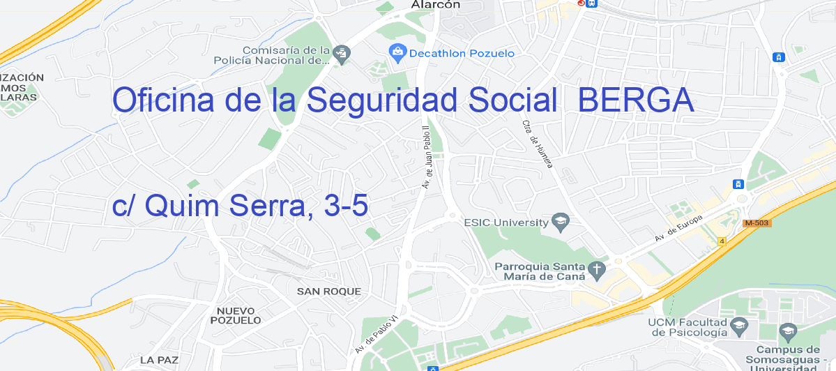 Oficina Calle c/ Quim Serra, 3-5 en Berga - Oficina de la Seguridad Social 
